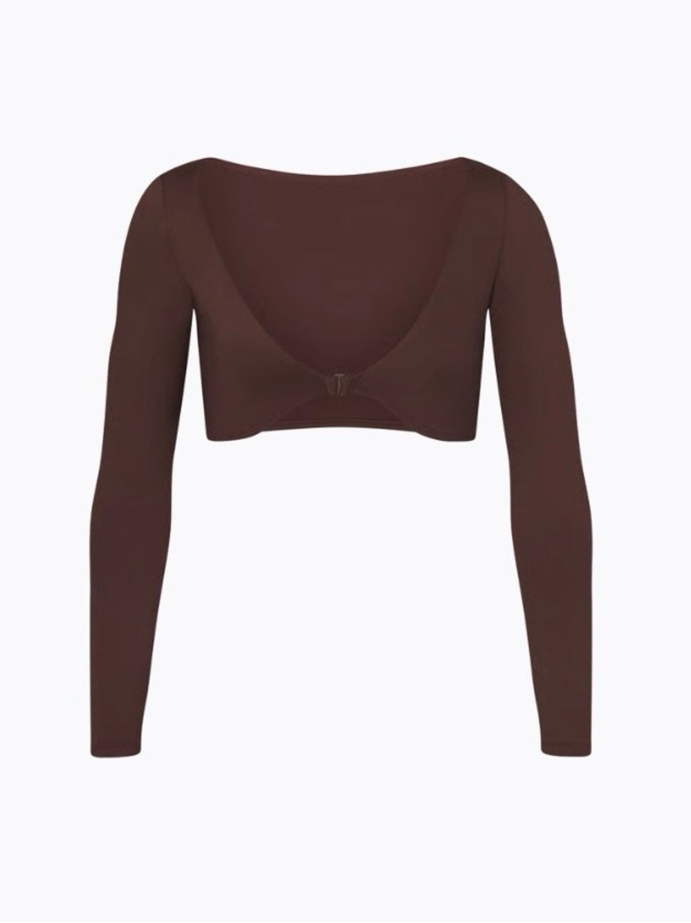 SKIMS Signature Swim Long Sleeve Shrug in Cocoa